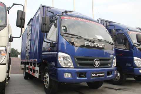 福田 奧鈴 154馬力 4×2 國(guó)四箱式運(yùn)輸車BJ5099XXY-FB