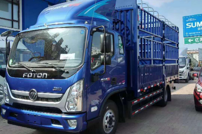 福田 奧鈴CTS 156馬力 5.25米 國(guó)五排半倉柵式輕卡載貨車(BJ5108CCY-FC)