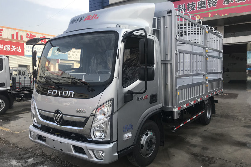 福田 奧鈴速運 131馬力 4.18米 國五單排倉柵式輕卡載貨車(BJ5045CCY-F2)