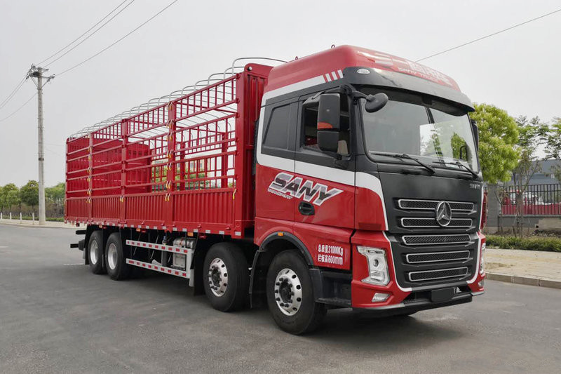 三一集團 俊領(lǐng)版 430馬力 8X4 9.6米 國五倉柵式載貨車