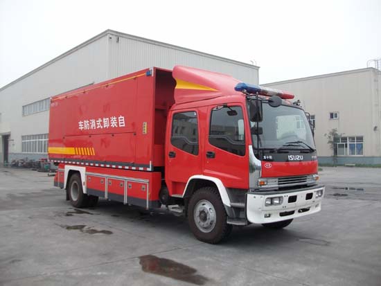 四川森田 川消 240馬力 4×2 自裝卸式消防車(SXF5160TXFZX70W)