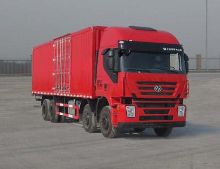 上汽紅巖 杰獅 重卡 350馬力 8×4 廂式 排半 載貨車(CQ5315XXYHTG466)