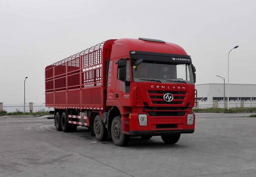 上汽紅巖 杰獅 重卡 350馬力 8×4 倉柵式 排半 載貨車(CQ5316CCYHTVG466H)