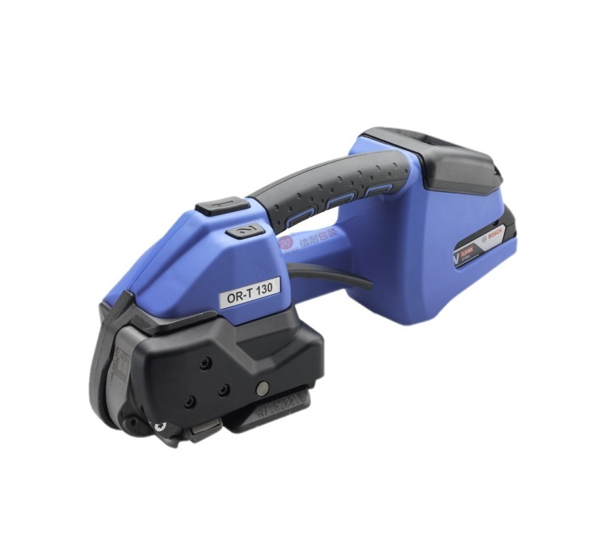 OR-T130手提式電動打包機 充電免扣式熱熔PET塑鋼帶自動捆扎